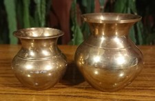 2x Smaller Older Brass Vase