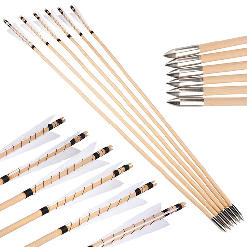 12x wooden arrows - 6/12x, 32"