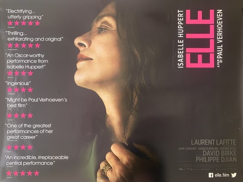 Elle quad movie poster - elle,