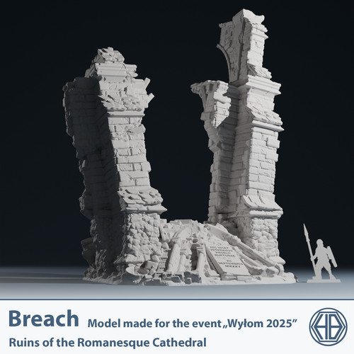 Ruined cathedral wall - cathedral, breach