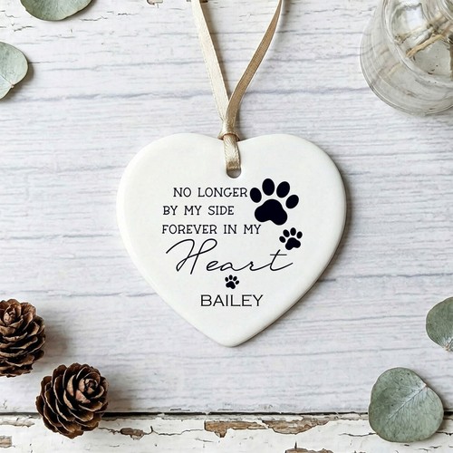 Pet memorial heart ornament - memorial,