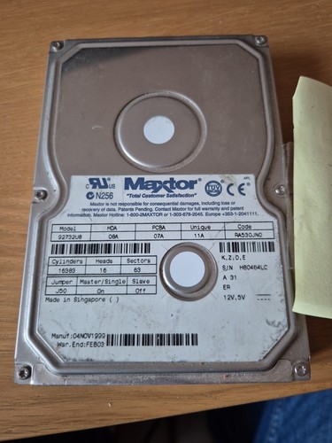Maxtor 27gb ide hard - maxtor,
