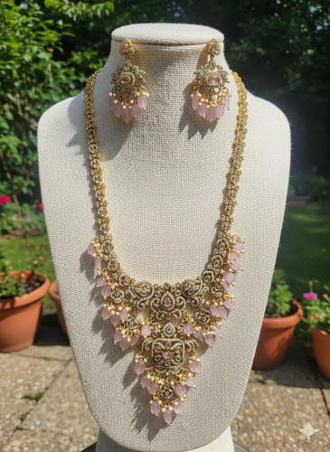Indian kundan necklace set - kundan,