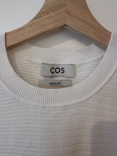 Cos white knitted top shirt - t,
