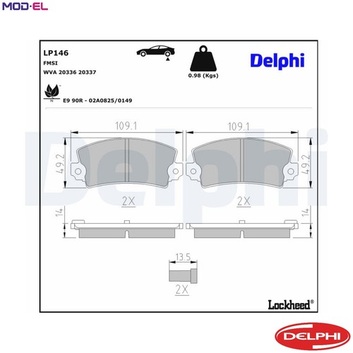 Brake pad set disc - set,