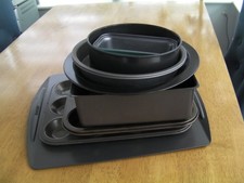 Joblot Of 10 used/new Cake, Pudding Baking Cooking Tins Trays Great Condition