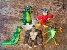 Rainforest Cafe Wild Bunch Figure Toy Playset Bundle Bamba Gorilla Parrot Frog