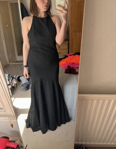 Jarlo fishtail black dress - fishtail,