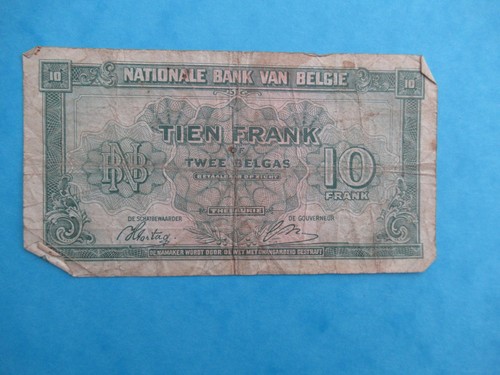 Belgium francs 1943 - belgium, 10