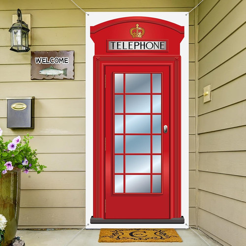 English phone booth - phone, door