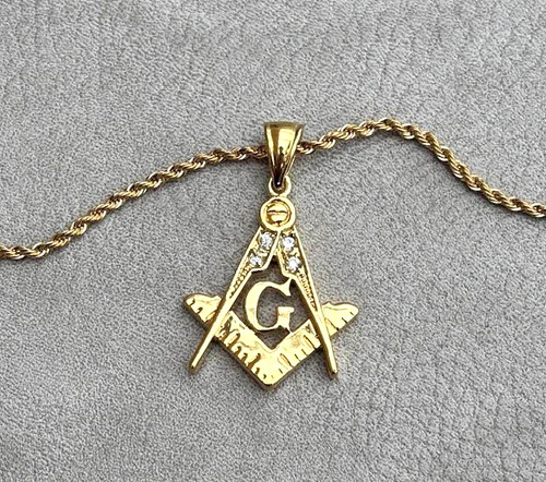 Masonic 18ct gold layered - gold,