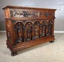 French Antique Gothic Walnut