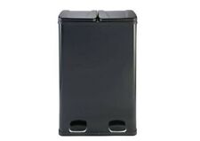 Habit 55 Litre Twin Recycling Bin Black Stainless Steel COSMETIC MARKED ITEMS