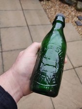 WITNEY  OXFORDSHIRE  PICTORIAL  BEER /  MINERAL  BOTTLE  CIRCA  1910