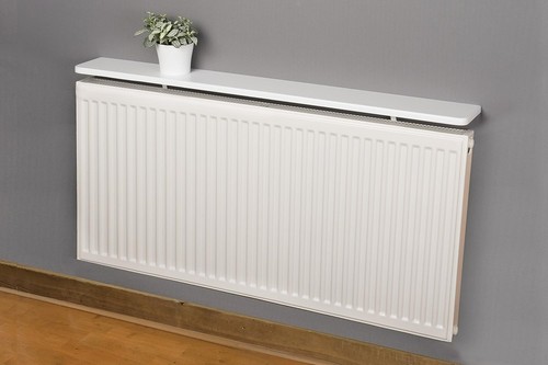 White rounded edges radiator - white,
