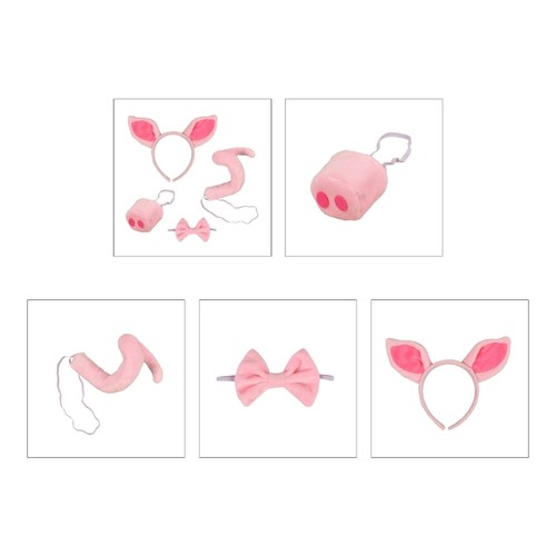 Pig costume set ears - costume,