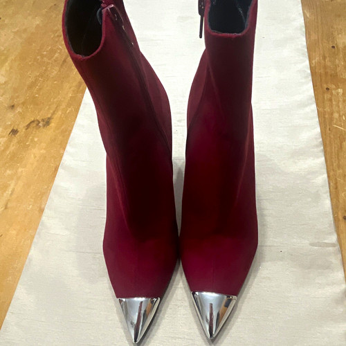 Next burgundy suede ankle - suede,