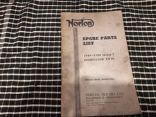 Norton dominator model7 spare parts list 49 50