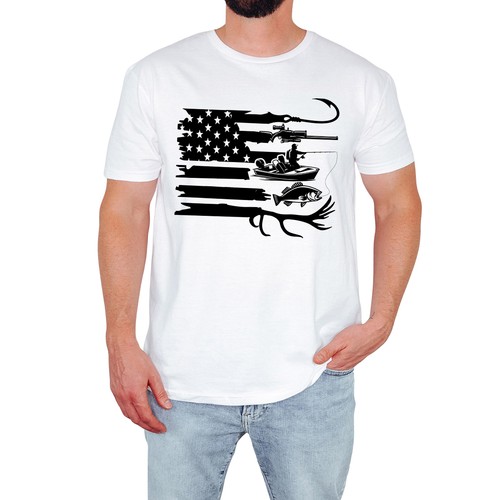 Fishing mens shirt american - mens,