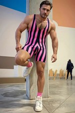 Ciciful Stripe Print U-Neck