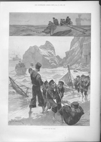 Original old antique print - old,