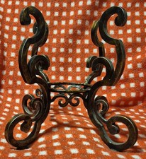 Heavy Bronzed Ornate Iron Plant Stand Indoor Outdoor Use. 1800g