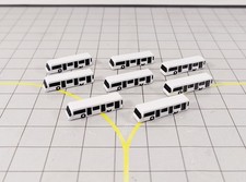 8x White AIRPORT BUS SET GSE