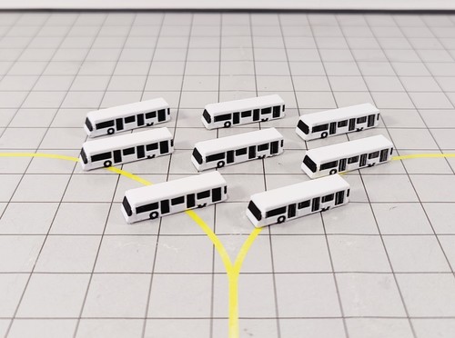 White airport bus set gse - set,