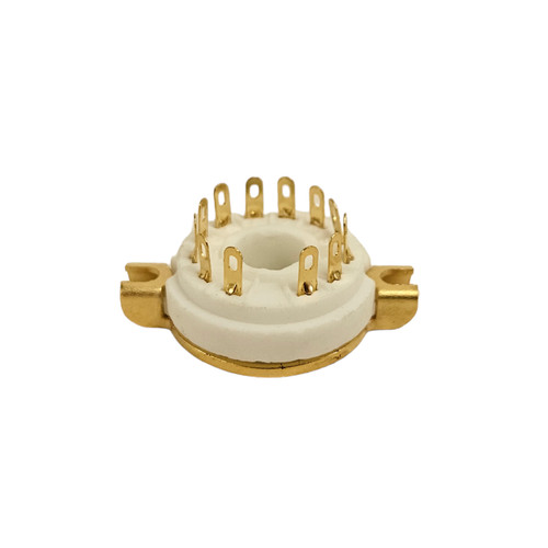 Pin valve tube socket gold - 12,