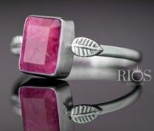 925 Sterling Silver Ruby Facet