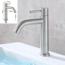 Kitchen Sink Basin Cold Water Flick Tap Stainless Steel Single Lever Faucet