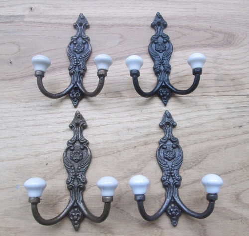 Double coat hook cast iron - coat,