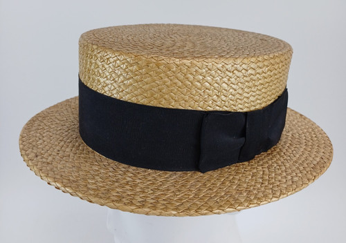 Vintage straw boater bon - straw, boater-