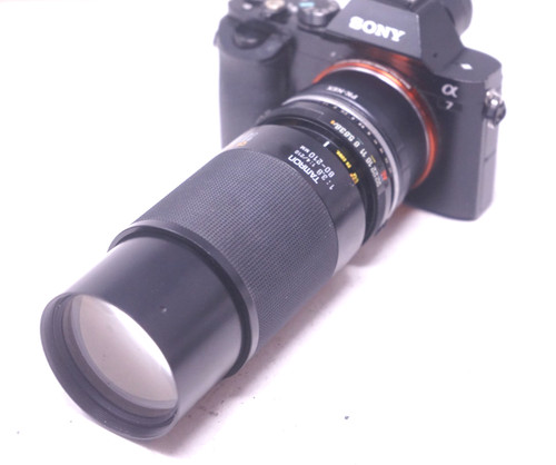 Sony mount adapted 210mm - e,