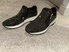 Azarey Black Rhinestone Slip