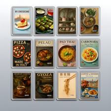 Acrylic Food & Drinks Fridge Magnet – Souvenir Gift Refrigerator Decoration