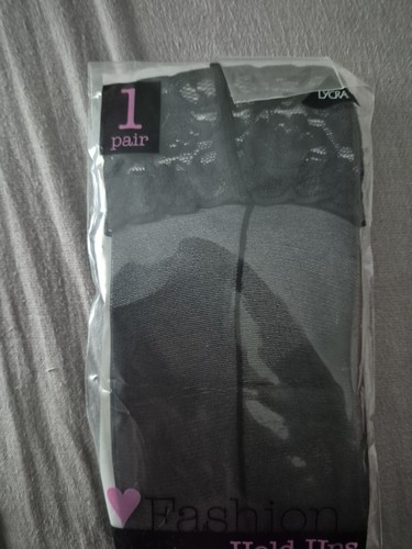 Black seamed fashion hold ups - fashion,
