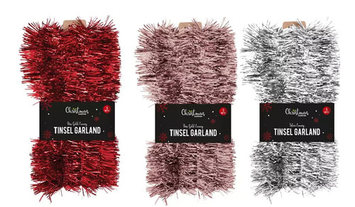 Christmas tinsel garland - tinsel,
