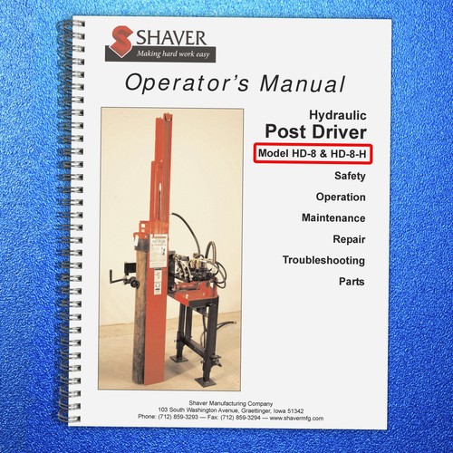 Shaver hydraulic post driver - hydraulic,