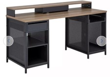 Argos Home Modular 1 Drawer Gaming Desk - Oak Effect And Black