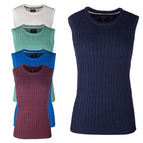 Ladies crew neck cable knit - ladies,