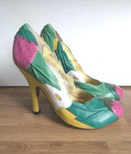 *Irregular Choice Funky Cortesan Fruity Court Shoe, Multi Colour Leather Sz 5/37