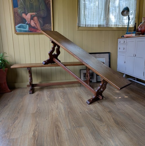 Pair solid oak vintage - pair,