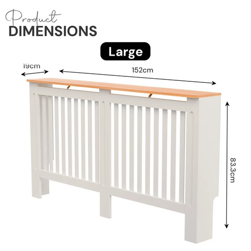 White radiator cover - mdf, small