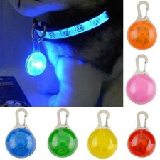 Waterproof Pet Dog Cat Collar LED Night Safety Clip Tag Flashing Luminous Light