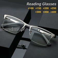 Gents Mens DESIGNER READING GLASSES Gun Metal Readers +1.5 +2 +2.5 +3 +3.5