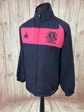 Everton Mens Track Jacket Le Coq Sportif Pro Cell Blue Pink Football Retro M