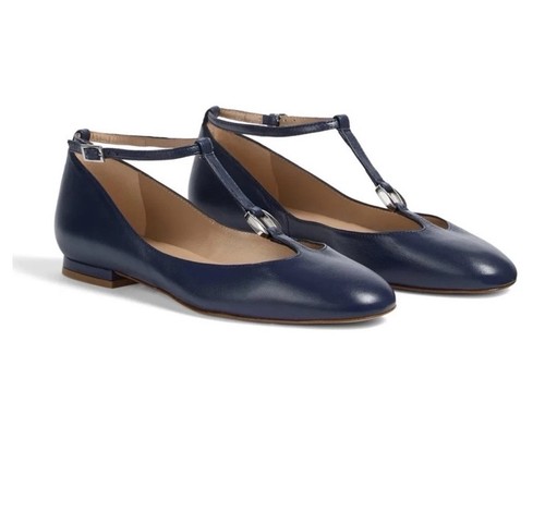 Bennett navy flat shoes - flat,