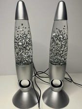 Glitter USB Charging Change Colour  Glass Lamp With Speaker For Smart Phone