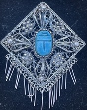 Silver Filigree Pendant Brooch